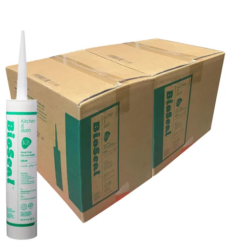 Vista 9 de Clear BioSeal Sellador Masilla de Silicona 100% Grado Cocina y Baño, Resistente al Agua y Sin Olor Sin Cambio de Color Cartucho de 10.1 Onzas