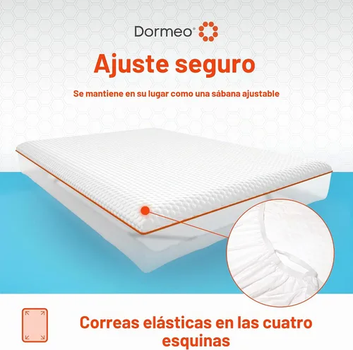 Vista 4 de Dormeo Protector de colchón impermeable de alta calidad, tamaño individual, capa protectora contra manchas y derrames, refrescante, absorbe