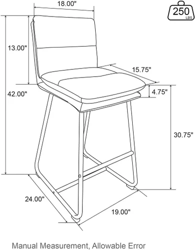 Vista 4 de Glitzhome Juego de mesa y sillas de comedor, mesa redonda de acero negro con parte superior de madera de olmo sólido y taburetes de bar de cuero