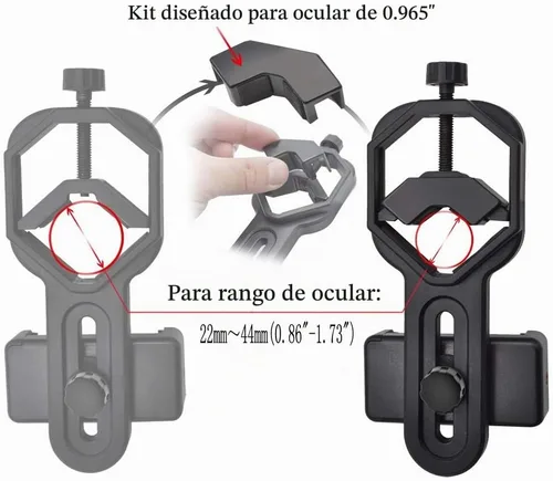 Vista 3 de Adaptador universal de alcance para telescopio, microscopio