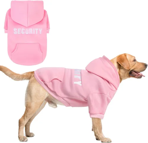 Vista 29 de SCENEREAL Sudaderas con capucha de seguridad para perros de tamaño pequeño, mediano y grande, ropa de felpa cepillada con gorro, abrigo de algodón