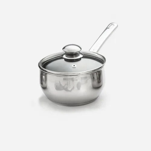 Vista 3 de Juego de utensilios de cocina en forma de vientre de 18 piezas 18/10 con base encapsulada y revestimiento antiadherente