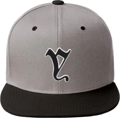 Vista 1089 de Daxton Gorra clásica con visera de billete plano con letras del alfabeto inglés antiguo de la A a la Z