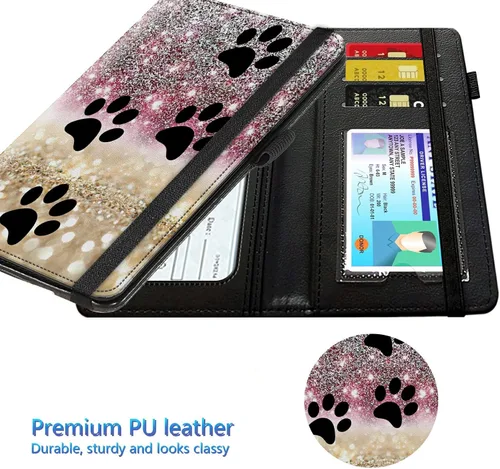 Vista 167 de Funda para chequera para hombres y mujeres, cartera de cuero RFID con ranuras para tarjetas de crédito, soporte de cheques duplicados personales
