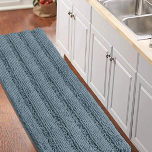 Vista 158 de Turquoize Alfombra de baño de chenilla de lujo para baño, extra absorbente, alfombra de ducha de microfibra antideslizante para baño, alfombra Aqua