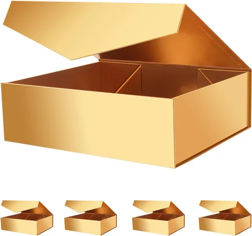 Vista 10 de Caja de regalo negra con ventana, caja de regalo magnética transparente para regalo, caja de propuesta de padrino de boda (10.5 x 7.5 x 3 pulgadas)