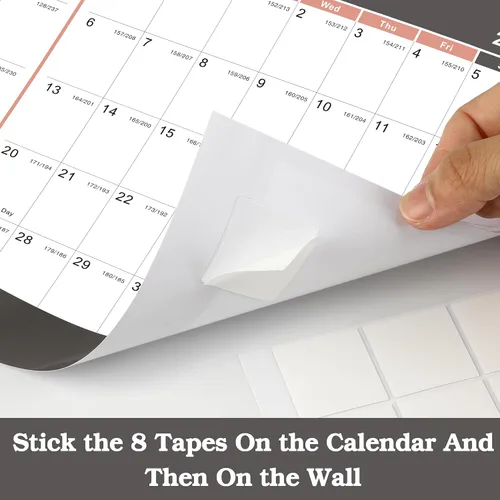 Vista 6 de Vibrant Focus Calendario anual de pared, calendario de pared anual 2026-2027 y planificador con papel grueso, julio 2026 a junio 2027, XL, 34.7 x