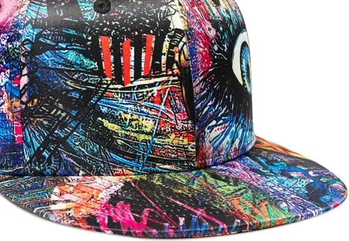 Vista 6 de Quanhaigou Gorra de béisbol estampada sombreros unisex con diseño de graffiti con Snapback y Snapback para el verano