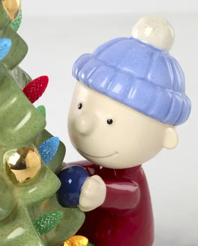 Vista 6 de Lenox 897746 Figura Iluminada de Navidad de Peanuts, Decoraciones de Navidad, Decoración