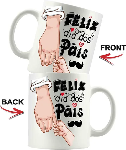 Vista 2 de Taza de café para papá, regalo para el día del padre, cumpleaños, feliz día del taza padre de diseño premium/regalo de taza de hija/hijo Diseño - 6