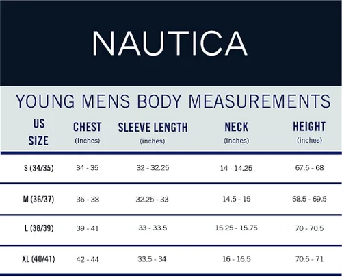 Vista 3 de Nautica Camisa Oxford con botones de manga larga para hombre joven