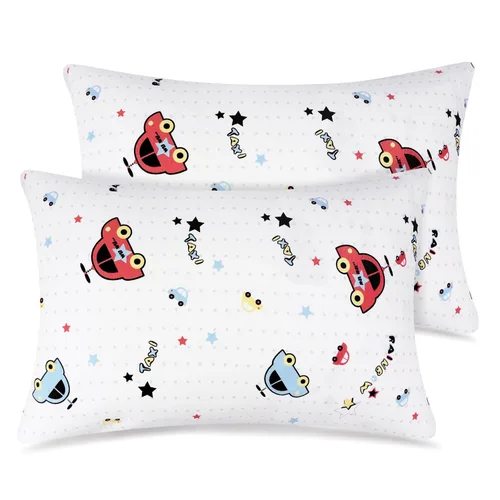 Vista 14 de Zenssia Fundas de Almohada de Algodón Orgánico para Niños Pequeños, Paquete de 2, Fundas de Almohada de Viaje de 13x18 Pulgadas con Cierre de Sobre