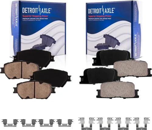 Vista 9 de Detroit Axle - Pastillas de freno de cerámica delanteras Reemplazo de pinza de freno derecha para Dodge Ram 1500 Dakota, Ram 1500 Classic - Juego