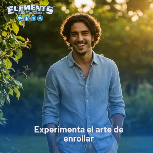 Vista 7 de Elements 1.25 1 1/4 tamaño ultradelgado. Papel de liar de arroz con cierre magnético completo, caja de 25