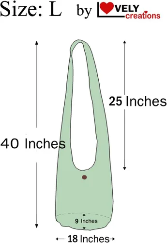 Vista 6 de Lovely Creations Hippie Boho New Elephant Crossbody Bohemia Gitana Sling Hombro Tamaño Grande