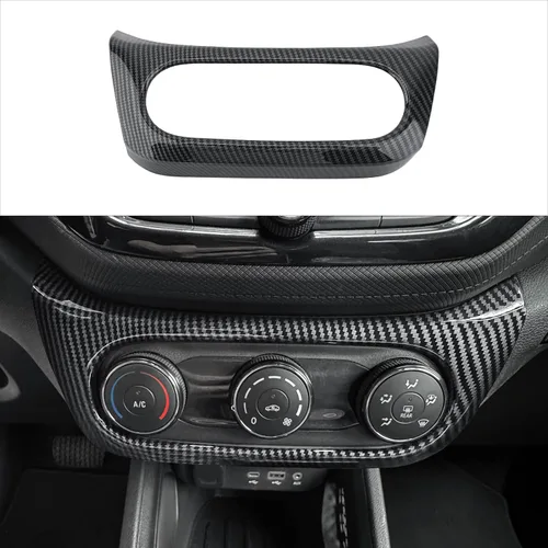 Vista 2 de YOUTOOCAR Cubierta de panel de botón de aire acondicionado interior con patrón de fibra de carbono compatible con Chevy Trailblazer 2020-2023