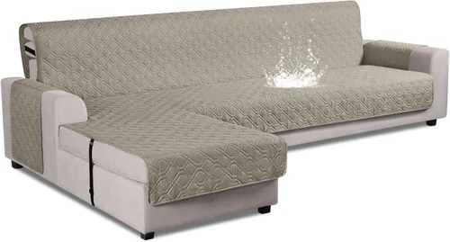Vista 25 de VANSOFY Fundas de Sofá Seccional Mejoradas 100% Impermeables en Forma de L Funda Reversible para Chaise Lounge Funda Protectora de Sofá Seccional