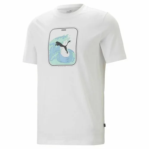 Vista 2 de Camiseta Puma Graphics Wave Blanco Hombre
