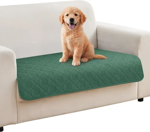 Vista 21 de PAWFINITY Funda de cama impermeable para perros, manta para mascotas lavable para colchón Gris