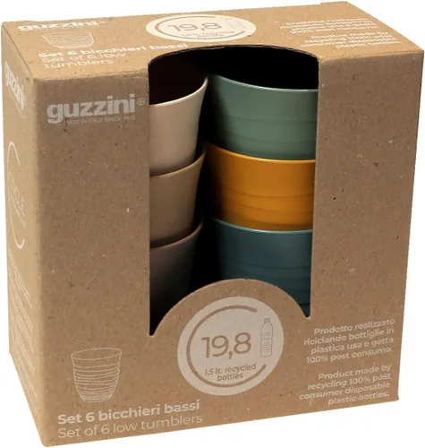 Vista 4 de Guzzini 17950352 Guccini S - Vaso de 6 piezas, surtido Tierra