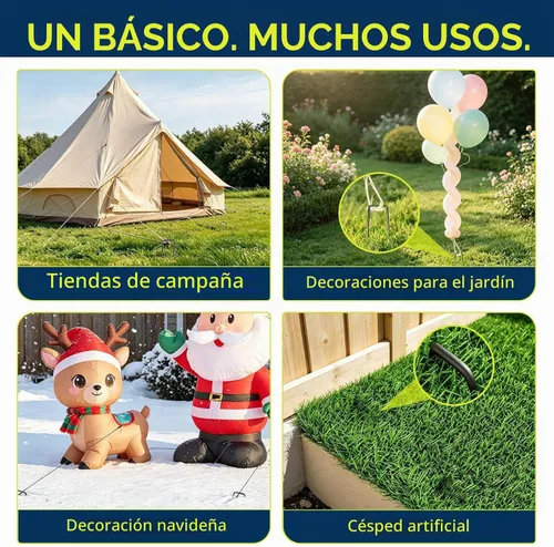 Vista 8 de Mysit Grapas de paisaje de 6 pulgadas de calibre 11, estacas de jardín