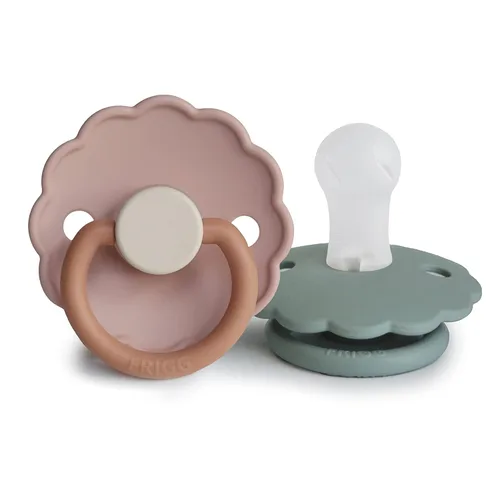 Vista 10 de FRIGG Daisy SilkySoft Chupete de Silicona para Bebé Fabricado en Dinamarca Sin BPA (Rosa Bebé/Lila Suave, 0-6 Meses)
