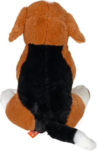 Vista 4 de Wild Republic Beagle, Paws and Claws, animal de peluche, 12 pulgadas, regalo para niños, juguete de peluche, relleno es botellas de agua recicladas