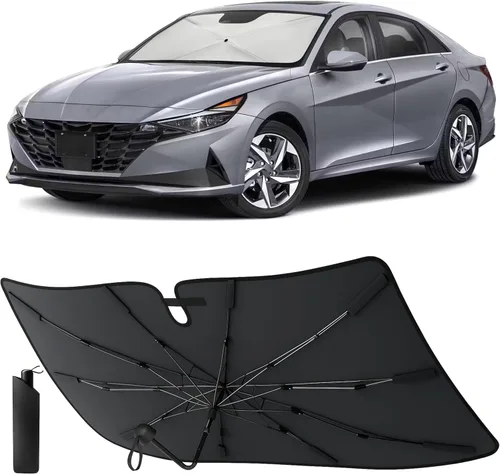 Vista 33 de EcoNour Parasol plegable para parabrisas de Mazda 3 2014-2016 2017 2018, parasol para ventana delantera de automóvil, protección UV, bloqueador