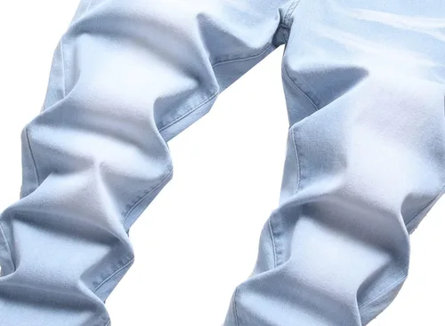 Vista 3 de Jeans rasgados para hombre, ajustados, elásticos, desgastados, cómodos, de moda