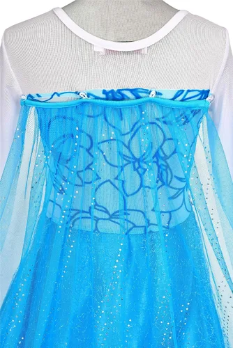 Vista 5 de Avady Princess Dress for Girls Long Sleeve Elsa Costume Kids Halloween Costumes Cosplay Outfit