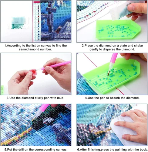 Vista 4 de Cysoo Hoja de marihuana DIY 5D Diamond Painting Cannabis Weed Full Drill Art Kits