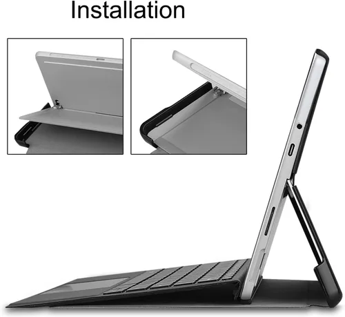 Vista 5 de Gylint Funda para Microsoft Surface Pro 8, de poliéster de múltiples ángulos, delgada, ligera, para tableta Microsoft Surface Pro 8 de 13 pulgadas