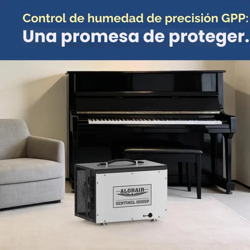 Vista 2 de Deshumidificador ALORAIR 120 PPD con bomba para espacio de arrastre y sótano Automatic Defrost, Memory Start, Up to 1,300 Sq. Ft., with Drain