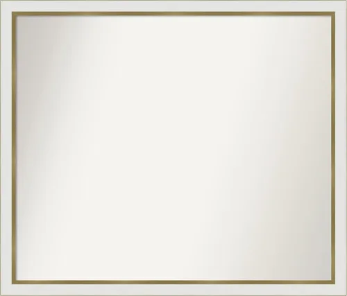 Vista 441 de Amanti Art Espejo personalizado, espejo de baño estrecho Alexandria White Wash, espejo de pared o espejo de tocador de baño sobre el fregadero