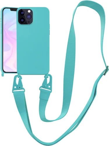 Vista 80 de Funda compatible con iPhone 8 Plus, iPhone 7 Plus/6 Plus/6S Plus con cordón, funda cruzada para iPhone con correa ajustable de silicona para iPhone