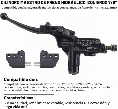 Vista 4 de Cilindro maestro de freno hidráulico izquierdo de 7/8