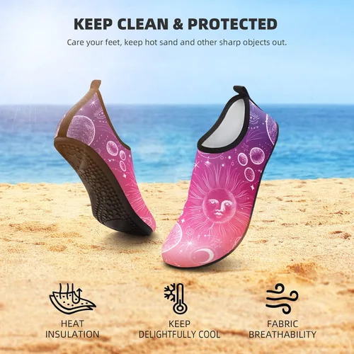 Vista 2 de Zapatos de agua para mujeres y hombres secado rápido calcetines acuáticos natación playa descalzo yoga ejercicio accesorios deportivos piscina