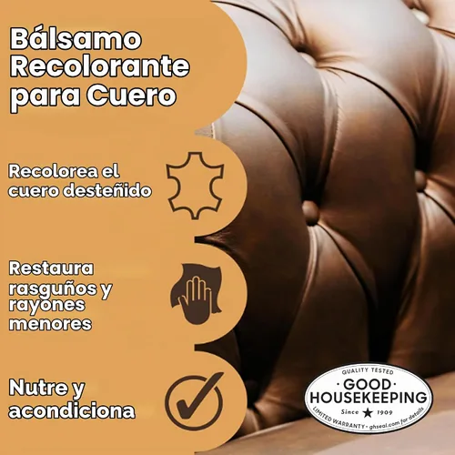 Vista 2 de Furniture Clinic - Bálsamo de cuero para recolorar, 16 colores, kit de reparación de cuero para muebles, sofás, asientos de automóvil y más, tinte