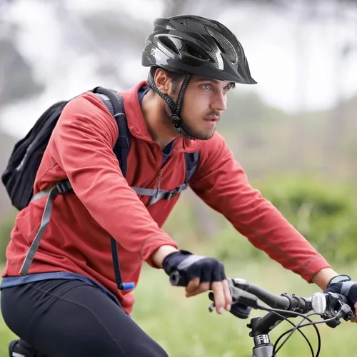 Vista 5 de JBM Casco de bicicleta, casco de bicicleta para hombres y mujeres, casco de bicicleta para adultos con visera