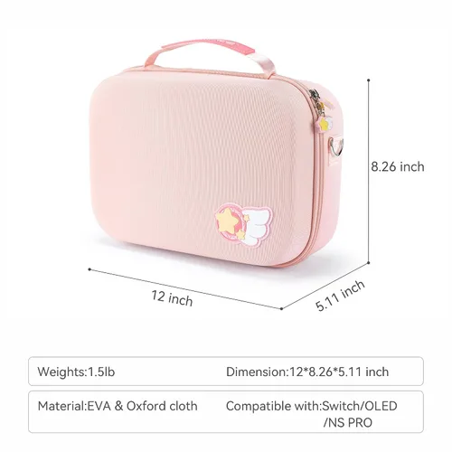 Vista 3 de GeekShare Switch Carrying Case Large Travel Case for SwitchOLED with 16 Game-Card Slots for Switch Console, Pro Controller, Dock and Accessories
