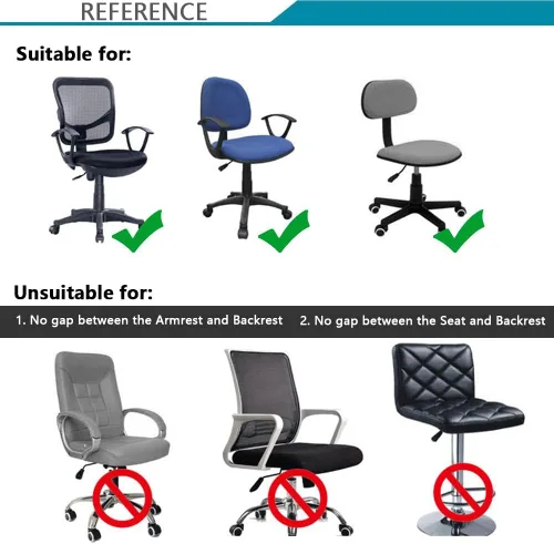 Vista 3 de Melaluxe - Funda para silla de oficina de computadora, funda universal protectora y elástica, cubierta elástica para silla giratoria