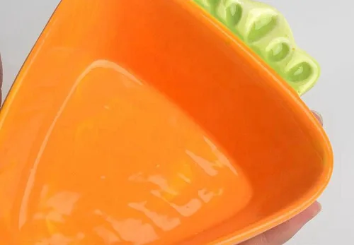 Vista 5 de Cuenco de comida para conejos, de cerámica, conejillos de indias, comedero de heno, plato de comida para agua, resistente a masticar, comedero