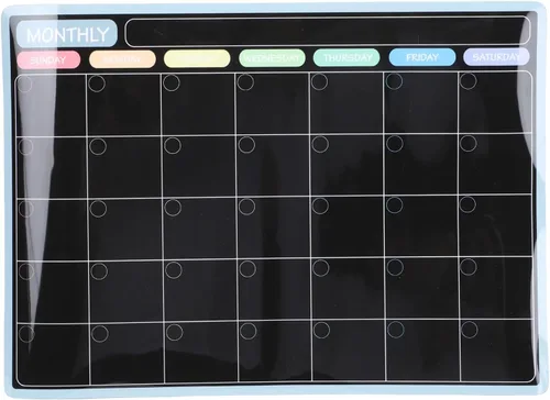 Vista 7 de 3 in 1 Magnetic Dry Erase Board Planner Set, with 8 Color Markers, Eraser, for Fridge