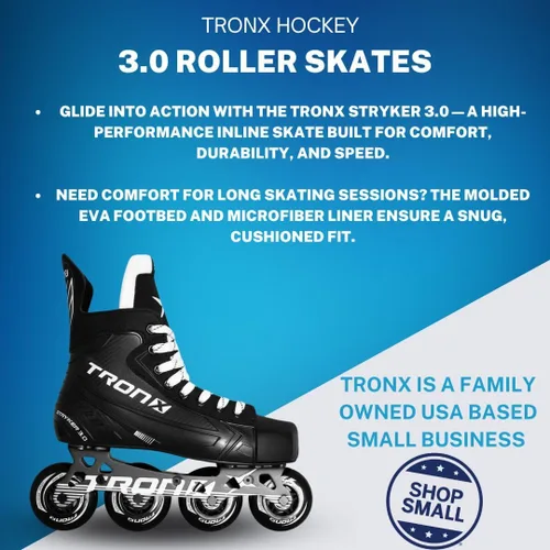 Vista 3 de TronX Stryker 3.0 Patines de Hockey en Línea para Adultos Senior, Junior y Niños, Nuevo
