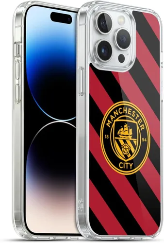 Vista 60 de Head Case Designs Funda de gel con licencia oficial del Manchester City Man City FC Away 2022/23 [protección de grado militar] compatible con Apple