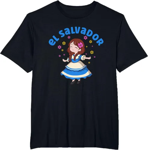Vista 37 de Camiseta de mujer hispana con bandera salvadoreña de El Salvador Orgullosa, Negro