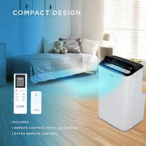 Vista 4 de COMMERCIAL COOL Aire acondicionado portátil de 12,000 BTU unidad de aire acondicionado con deshumidificador y ventilador, unidad de aire
