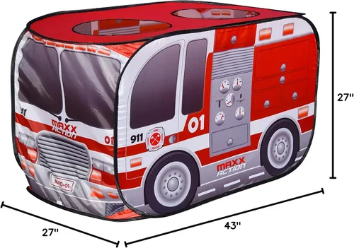 Vista 9 de Sunny Days Entertainment - Camión de bomberos desplegable, casa de juegos de interiores para niños y niñas