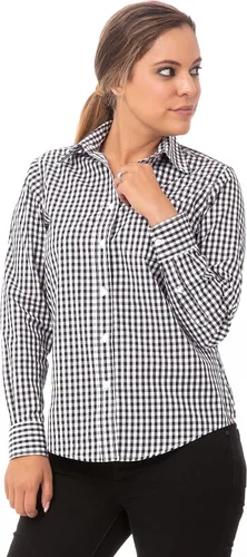 Vista 7 de Chef Works Camisa de vestir a cuadros para mujer