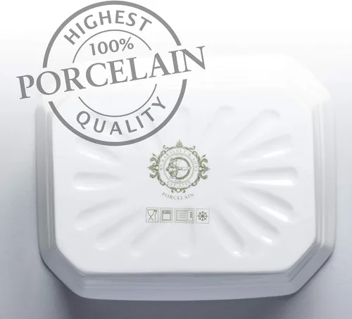 Vista 6 de WM Bartleet & Sons 1750 Plato de mantequilla/terrina con tapa, porcelana, color blanco